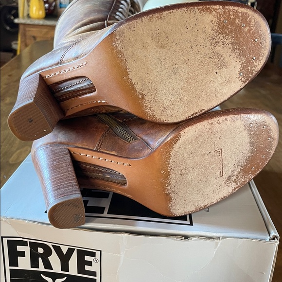 FRYE Villager Lace Dark Brown Leather Boot 6 - Picture 5 of 6